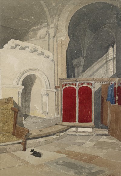 Interior of Norwich Cathedral by John Sell Cotman